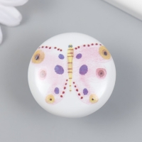 Ручка для шкатулки керамика, металл "Бабочка" 3,8х3,8х2,8 см Ручка для шкатулки керамика, металл "Бабочка" 3,8х3,8х2,8 см