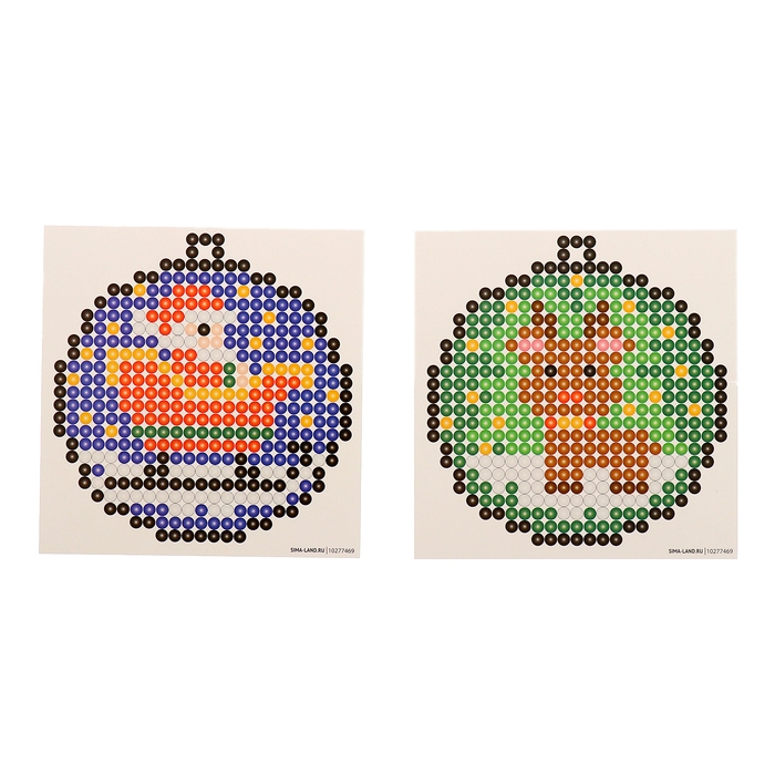 Аквамозаика &laquo;Шары с Дедом Морозом и оленёнком&raquo;, 2 фигурки, 809 шариков