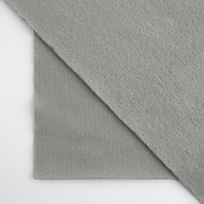 Лоскут плюш, 50 &times; 50 см, 220 г/м, цвет №106 серый
