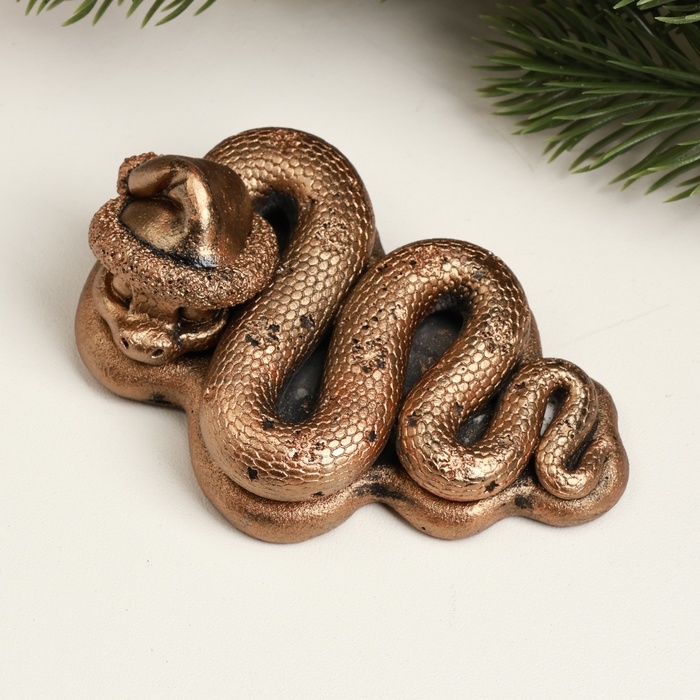 Новый год. Символ 2025. Фигура Новый год. Символ 2025. Фигура "Змея в колпаке" бронза, 8,5 х 6 х 3 см