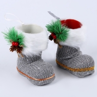 Конфетница &laquo;Сапожок&raquo;, с еловой веткой, цвета МИКС