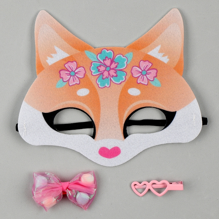 Маска с аксессуарами Лисичка, МИКС Маска с аксессуарами Лисичка, МИКС