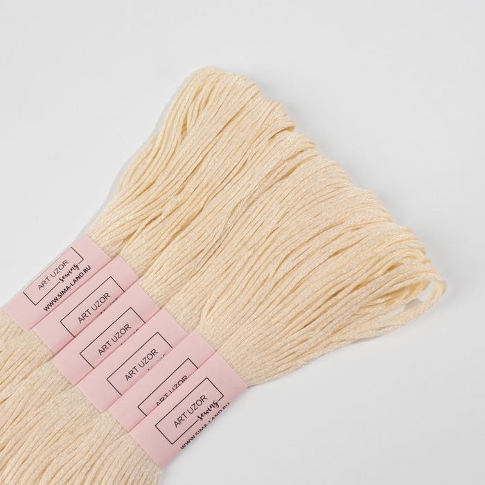 Набор ниток мулине №ECRU, 8 &plusmn; 1 м, 6 шт, цвет экрю