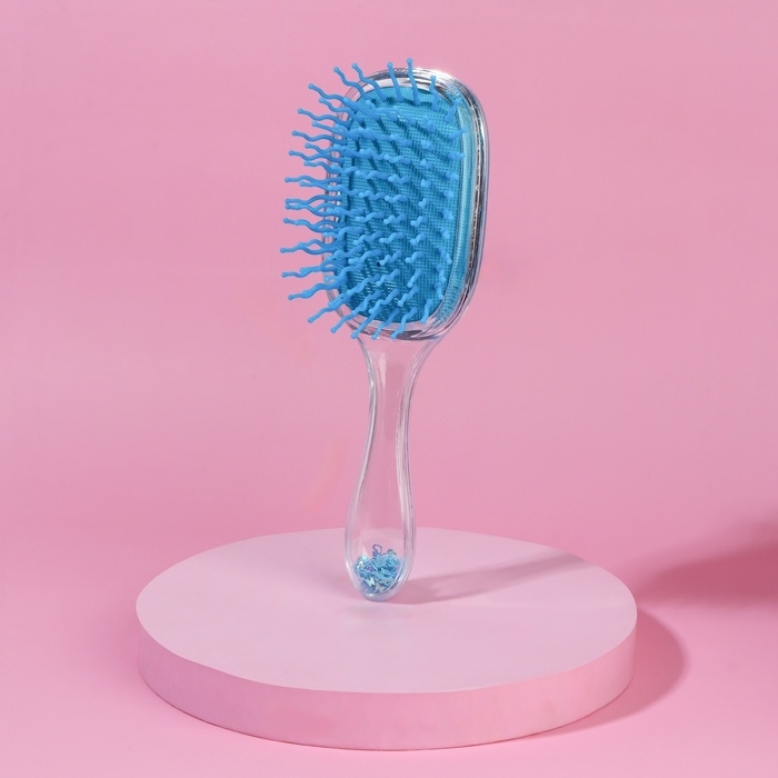 Расчёска массажная, широкая, 6 × 18 см, цвет голубой Расчёска массажная, широкая, 6 × 18 см, цвет голубой