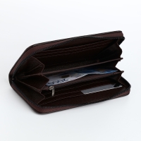 Портмоне-клатч мужской на молнии, отдел для купюр, карт, монет, цвет коричневый Портмоне-клатч мужской на молнии, отдел для купюр, карт, монет, цвет коричневый