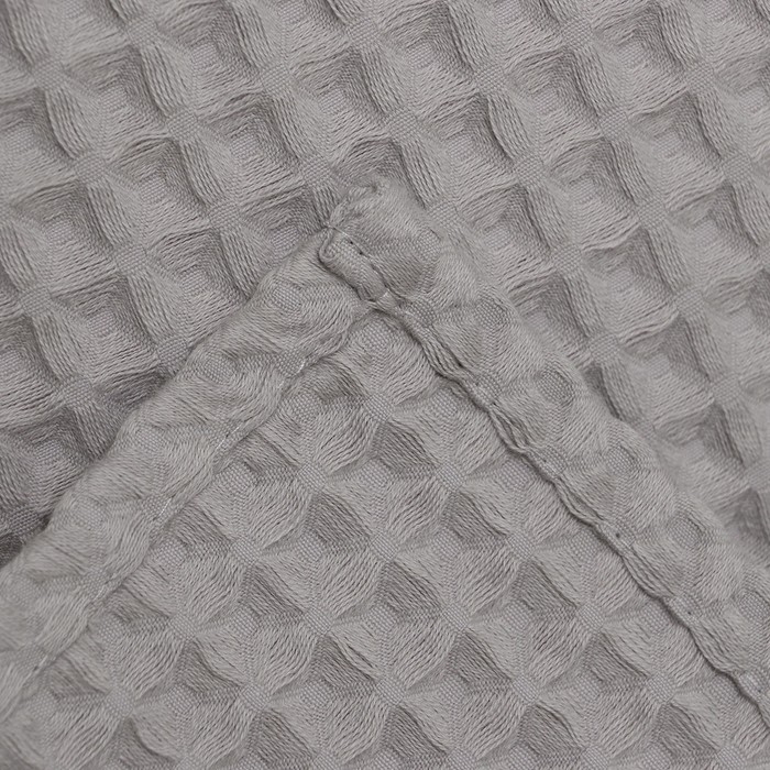 Полотенце вафельное банное Этель "Boho" 67*140 см, цв. светло-серый, 100% хл, 290 гр/м2