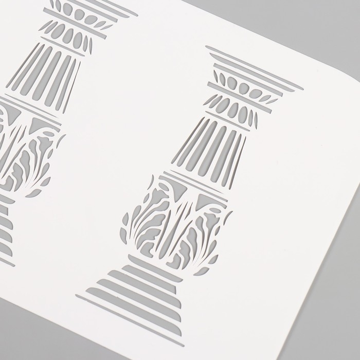 Трафарет бордюрный пластиковый "Колонны", 11х32 см