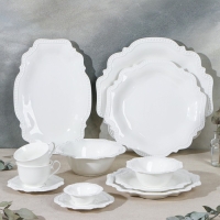 Салатник фарфоровый Magistro &laquo;Сюита&raquo;, 800 мл, d=20,5см, цвет белый