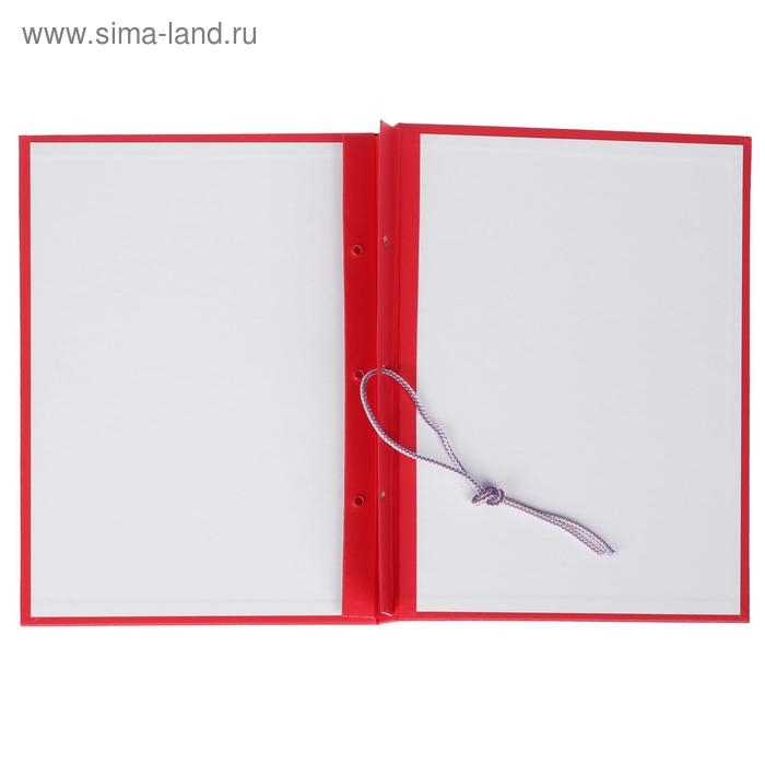 Папка Папка "Личное дело", бумвинил, гребешки/сутаж, без бумаги, красная (вместимость до 300 листов)