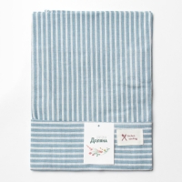 Фартук Доляна с карманом, цв.синий, 70*65&plusmn;4см, 100% хл, рогожка