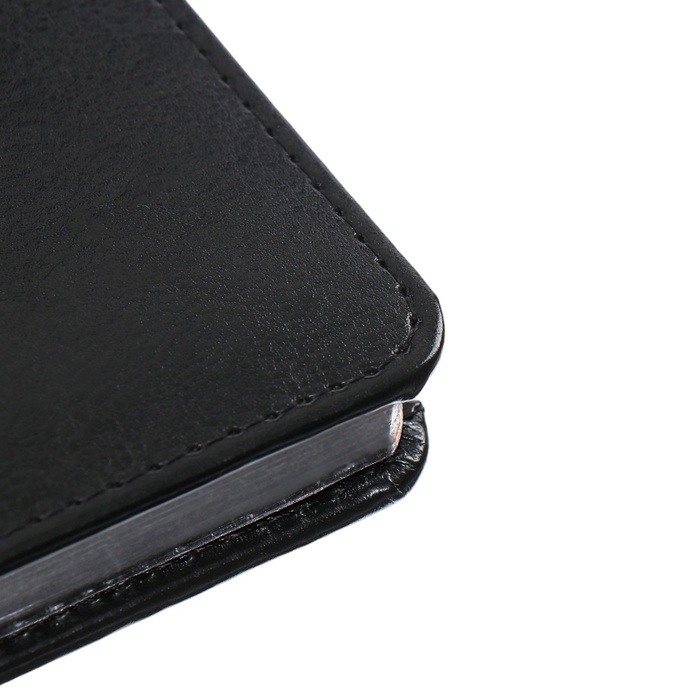 Ежедневник недатированный А5+, 136 листов Sidney Nebraska, твёрдая обложка, искусственная кожа, серебряный срез, чёрный