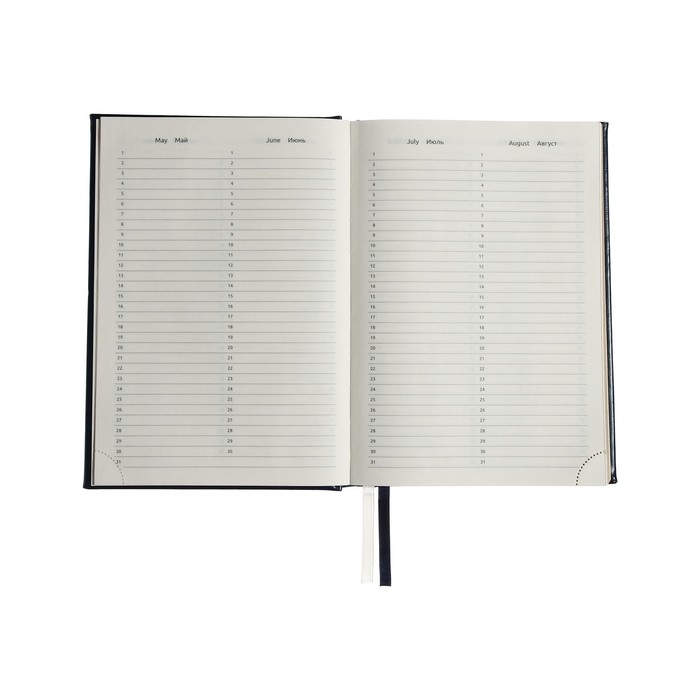 Ежедневник недатированный A5, 176 листов, deVENTE.Symbol, твёрдая обложка из искусственной кожи с поролоном, золотой срез, блок 70 г/м2, синий