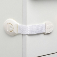 Набор блокираторов для дверей и ящиков, тканевые, универсальные, 18 см., 4 шт., цвет белый, Крошка Я