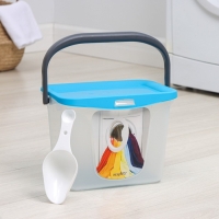 Контейнер для стирального порошка, 6 л, цвет голубая лагуна Контейнер для стирального порошка, 6 л, цвет голубая лагуна