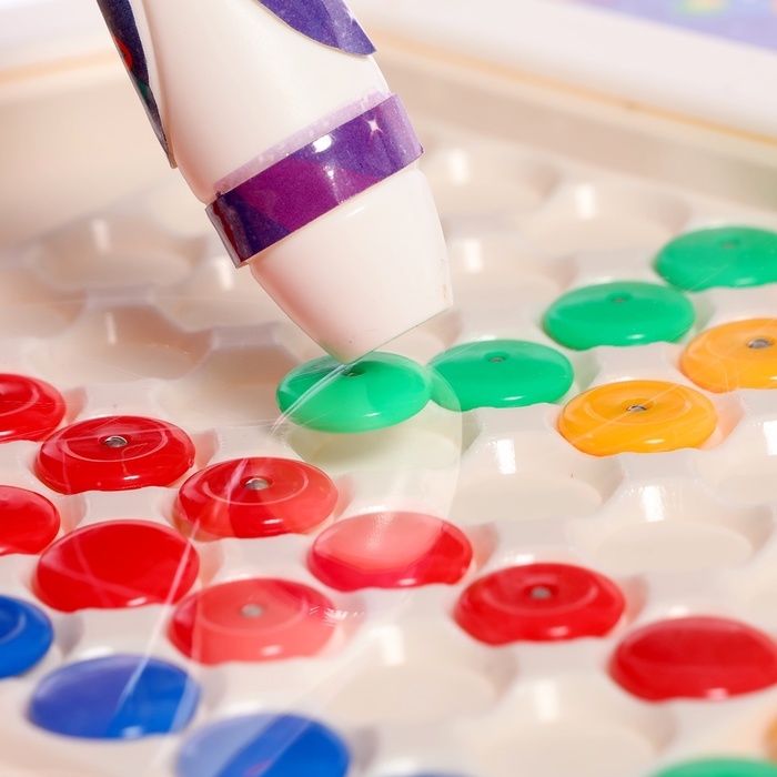 Магнитный планшет для рисования &laquo;Ракета&raquo;, мозаика, 10 карточек