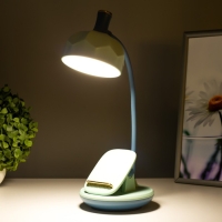 Настольная лампа Эдельс LED 3Вт 3000-6000К USB АКБ лазурный 12,5х12,5х39,5 см RISALUX Настольная лампа Эдельс LED 3Вт 3000-6000К USB АКБ лазурный 12,5х12,5х39,5 см RISALUX
