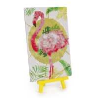 Алмазная мозаика с частичным заполнением на подставке «Фламинго», 13 х 19 см, картон Алмазная мозаика с частичным заполнением на подставке «Фламинго», 13 х 19 см, картон