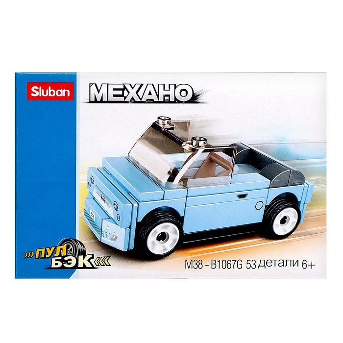 Конструктор Механо &laquo;Кабриолет&raquo;, инерция, 53 детали