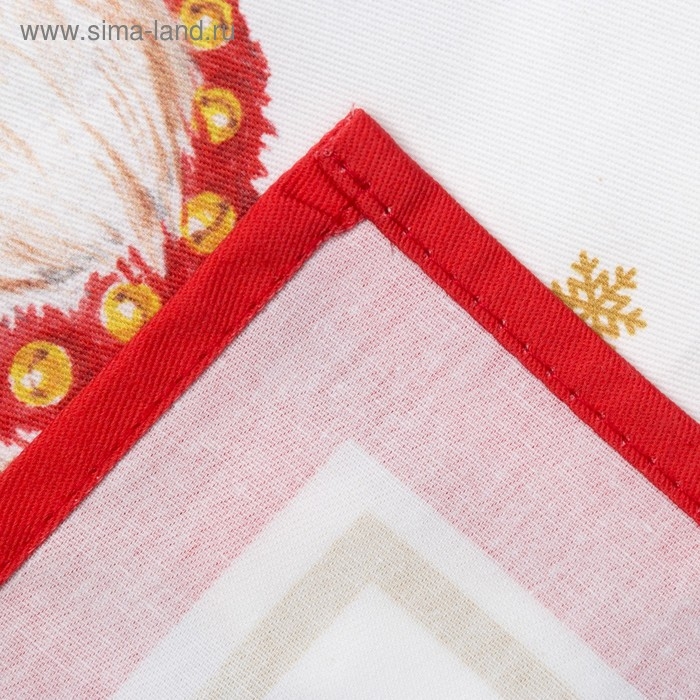 Новогоднее полотенце "Этель" Новогодний олень 40х67 см, 100% хл, саржа 190 гр/м2