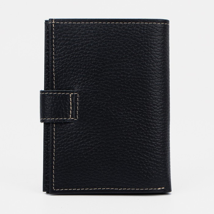 Обложка для автодокументов и паспорта, отдел для купюр, флотер, цвет чёрный