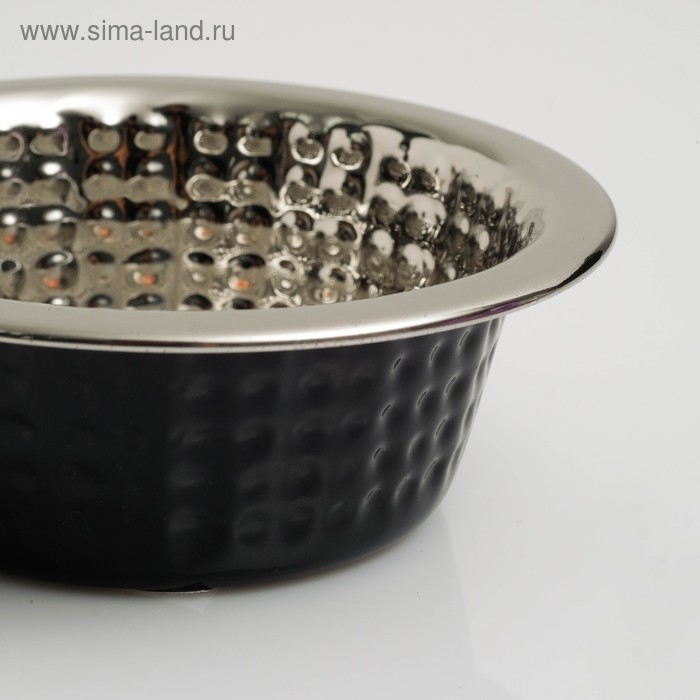 Миска с рельефом, 240 мл, черная Миска с рельефом, 240 мл, черная