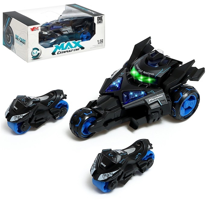 Машина металлическая &laquo;Трансформер&raquo;, 3 в 1, инерция, свет, звук