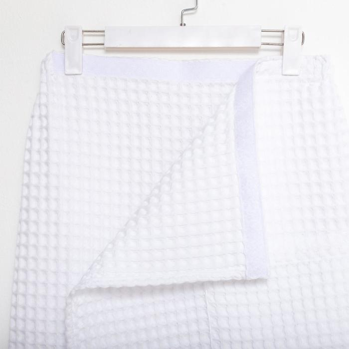 Килт вафельный банный Этель &laquo;Boho&raquo; 75*145 см. цв. белый, 100% хл, 290 г/м2