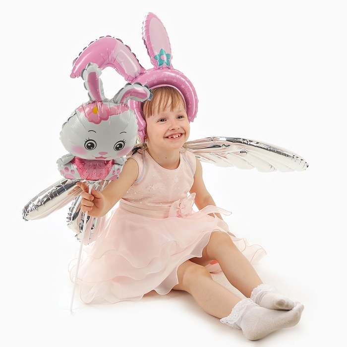 Набор фольгированных шаров «Карнавальный набор. Розовый зайка», 3 шт. Набор фольгированных шаров «Карнавальный набор. Розовый зайка», 3 шт.