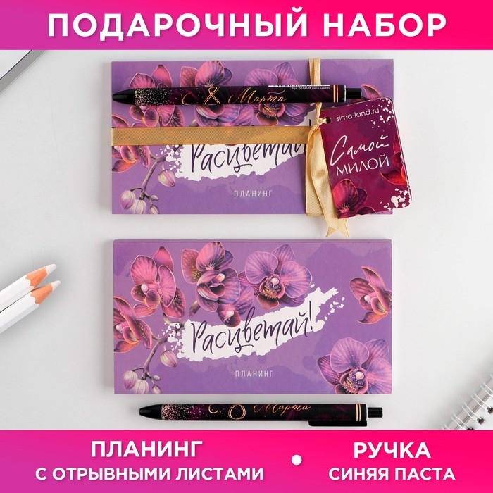 Подарочный набор &laquo;Самой милой&raquo;: планинг и ручка пластик