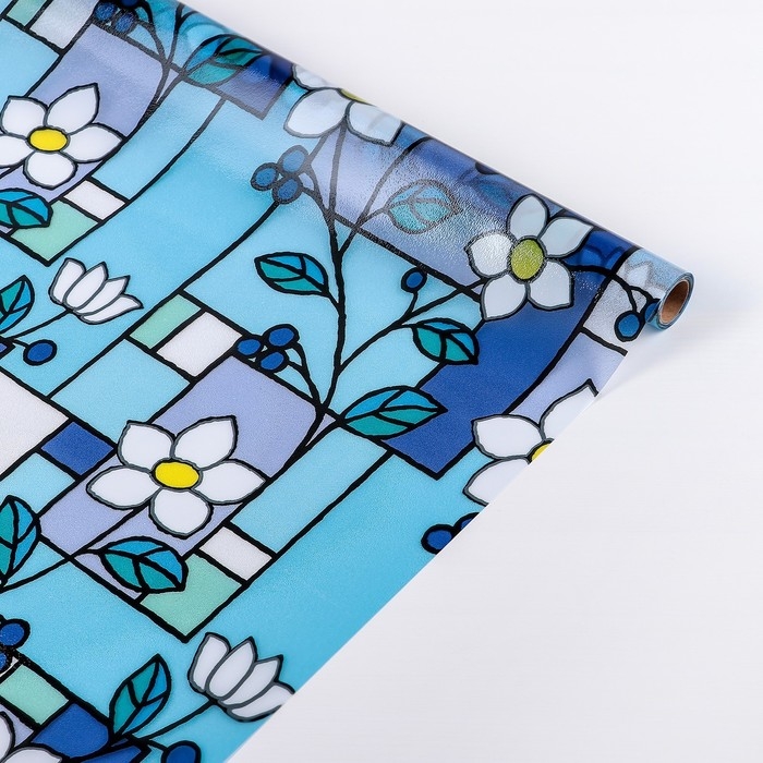 Витражная плёнка «Мозаика из цветов», 45×200 см Витражная плёнка «Мозаика из цветов», 45×200 см