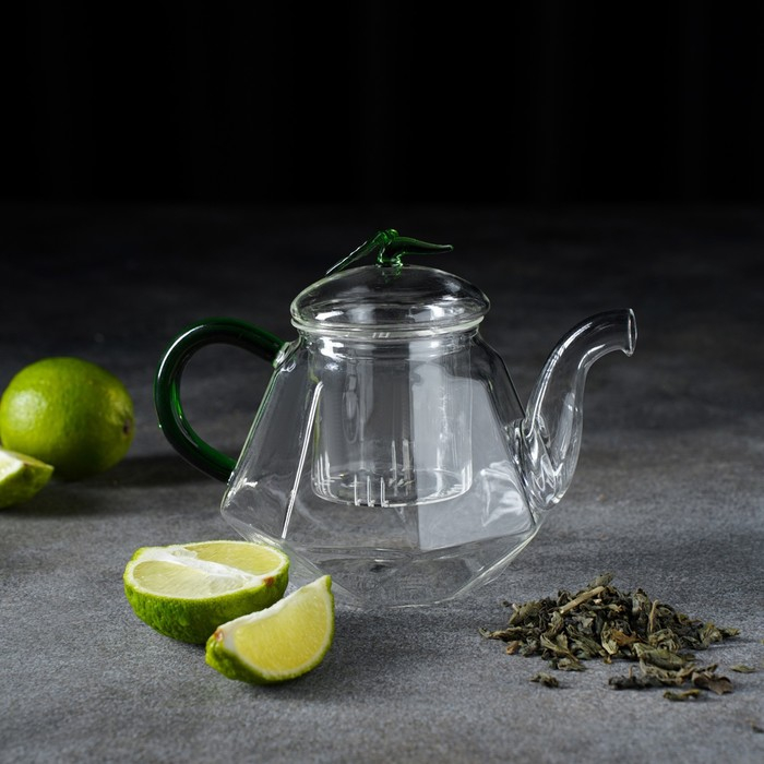 Чайник заварочный со стеклянным ситом &laquo;Грин&raquo;, 600 мл