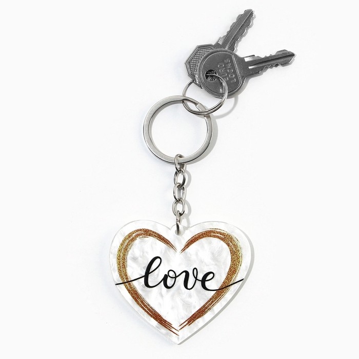 Брелок для ключей акриловый &laquo;Love&raquo;, 5,2 х 6 см