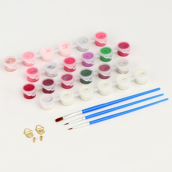 Картина по номерам на холсте с подрамником &laquo;Макаруны и цветы&raquo;, 40 х 30 см