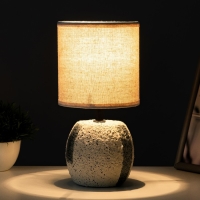 Настольная лампа "Аделла" Е14 40Вт бело-серый 12х12х26 см RISALUX