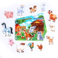Развивающая игра на липучках &laquo;&lrm;Изучаем животных. Ферма или деревня&raquo;&lrm;