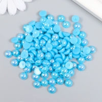 Декор для творчества пластик "Половинки бусин. Голубой" 20 гр 0,8х0,8 см Декор для творчества пластик "Половинки бусин. Голубой" 20 гр 0,8х0,8 см