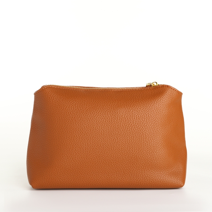 Сумка женская мешок 2 в 1, на кнопке, косметичка, цвет рыжий Сумка женская мешок 2 в 1, на кнопке, косметичка, цвет рыжий