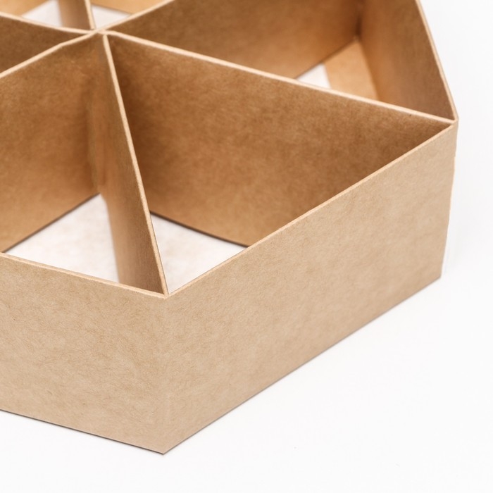 Коробка под сухофрукты менажница 18,5 х 18,5 х 5,5 см