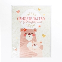Папка для свидетельства о рождении «Медвежонок», 23,5 х 31,5 см. Папка для свидетельства о рождении «Медвежонок», 23,5 х 31,5 см.
