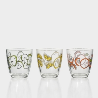 Стакан низкий стеклянный &laquo;Сочный фрукт&raquo;, 250 мл, МИКС