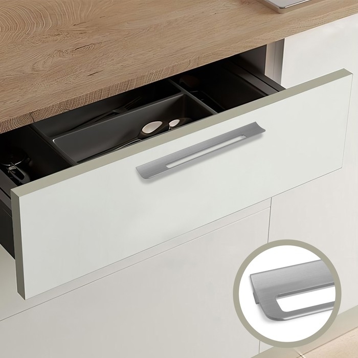 Ручка скоба мебельная RS1402, м/о=256, цвет графит Ручка скоба мебельная RS1402, м/о=256, цвет графит