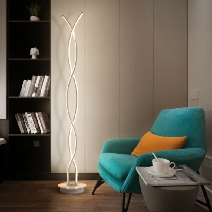 Торшер 19114/2WT  LED 24Вт 6000К  белый 25х25х145 см