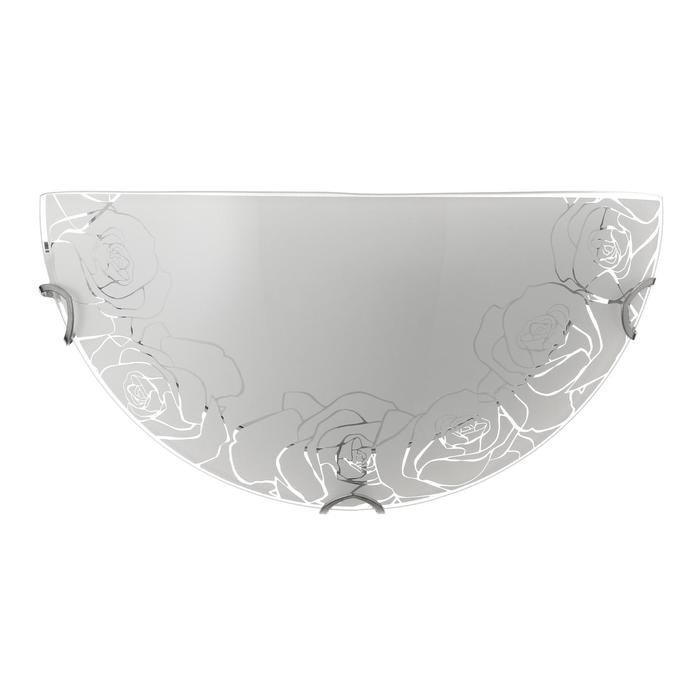 Светильник "Розы" моллир., 1х60Вт Е27, хром, d=30 см,  h=5,5 см