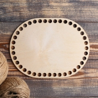 Заготовка для вязания "Овал параллельный", донышко фанера 3 мм, 20&times;15 см, d=10мм