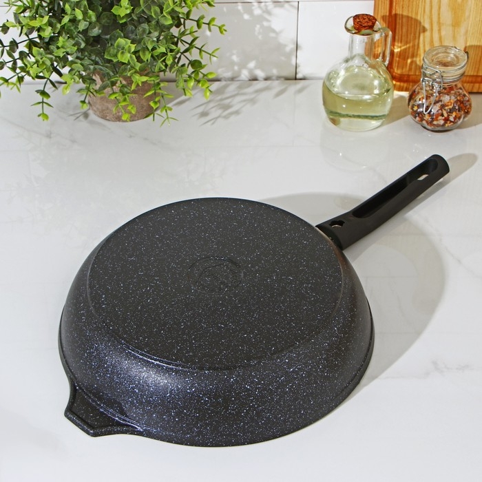 Сковорода, d=26 см, съёмная ручка, антипригарное покрытие, цвет тёмный мрамор Сковорода, d=26 см, съёмная ручка, антипригарное покрытие, цвет тёмный мрамор