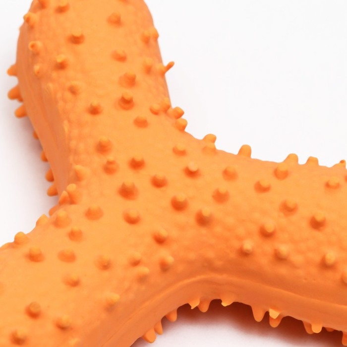 Игрушка пищащая для собак из латекса Игрушка пищащая для собак из латекса "Бумеранг", 12 см, жёлтая