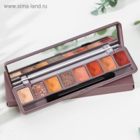 Палетка теней для век, с жемчужным блеском, 8 цветов