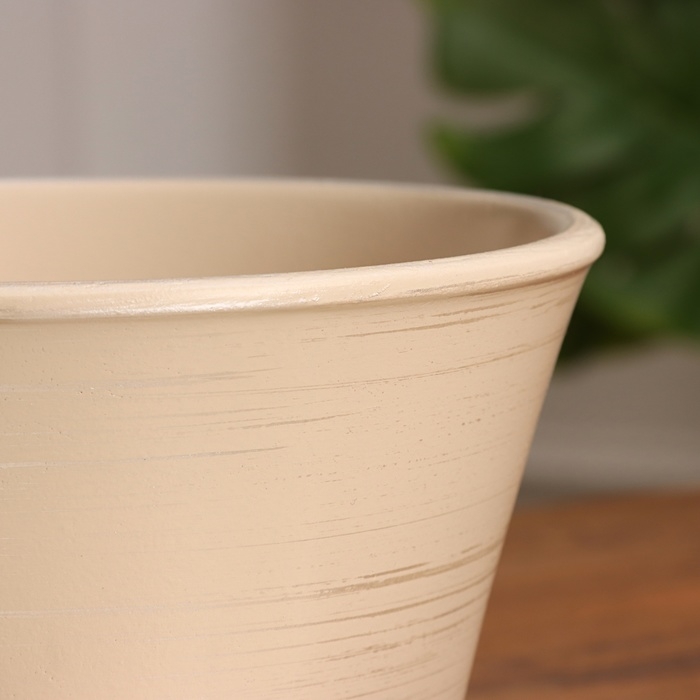 Горшок цветочный "Мессина" серый серебро 1,4 л