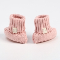 Носки-пинетки вязаные Крошка Я, р. 12, розовый