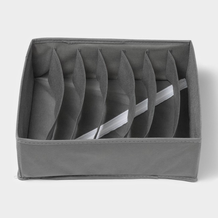 Органайзер для хранения белья &laquo;Смарт&raquo;, 7 ячеек, 32&times;32&times;10 см, цвет серый